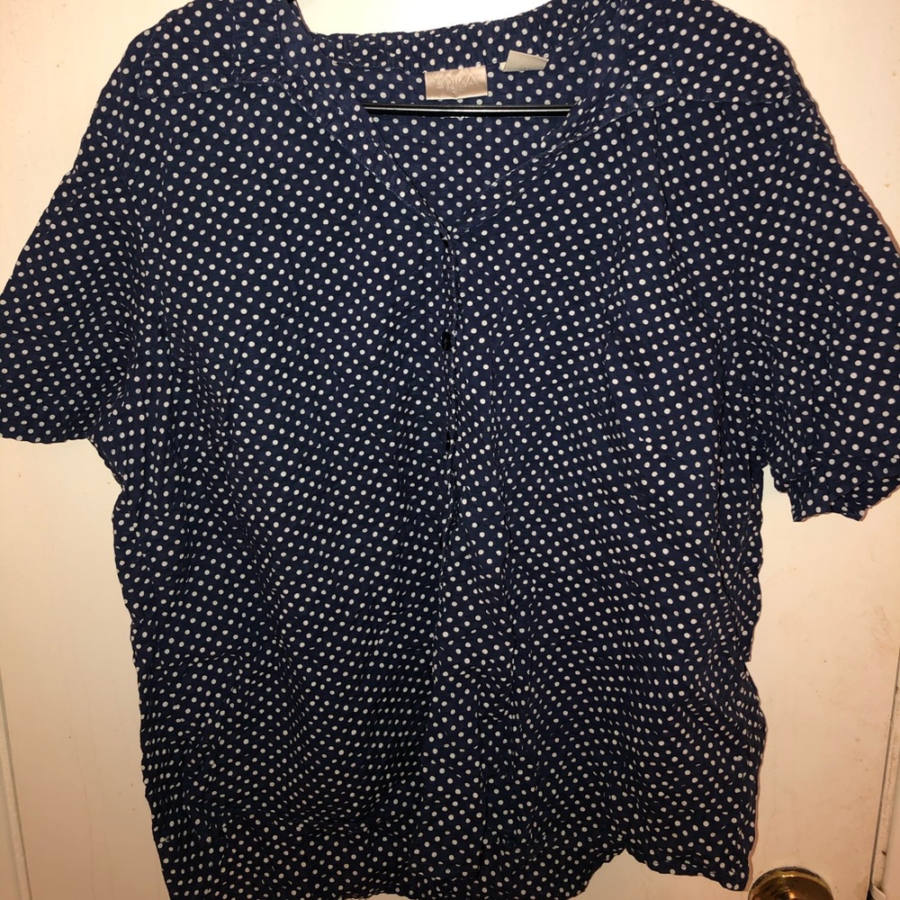 navy blue erika button up